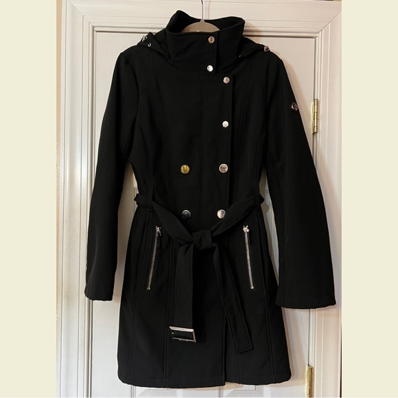 CALVIN KLEIN Stretch Hooded Jacket Black Size XL - Picture 2 of 15